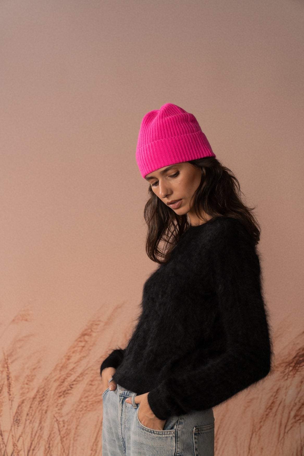 BRUSHED SNOWSTITCH WOMAD CREW | BLACK