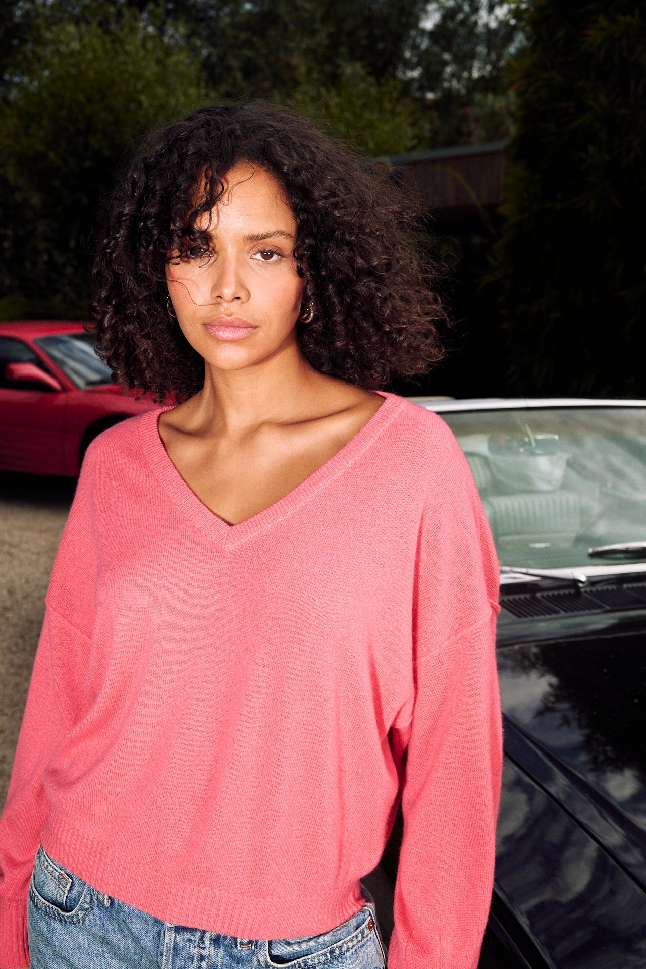 ABBY REVERSIBLE JUMPER | CERISE