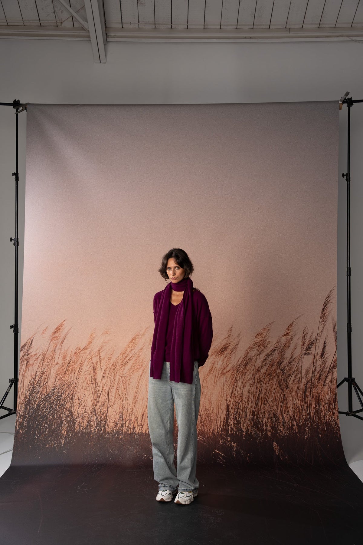 SNOW FALL SCARF | BERRY FLAME
